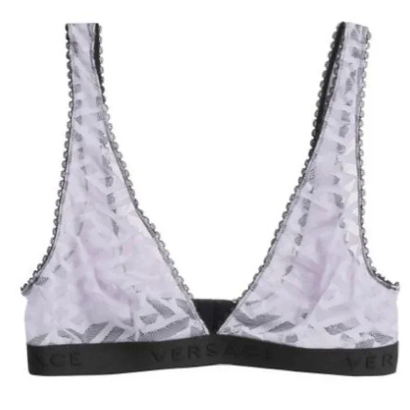 Versace  Greca Signature Print Tulle Bralette - Picture 9 of 12